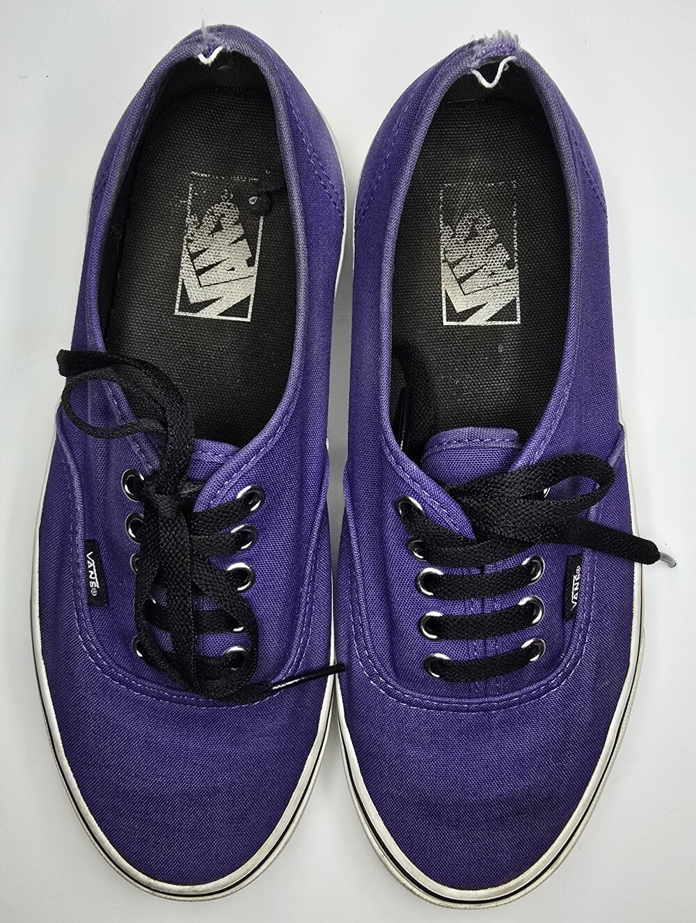 Vans Purple Canvas Low-Top Sneakers with Black Laces